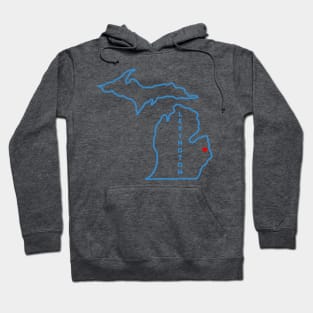 Lexington MI Love (Blue) Hoodie